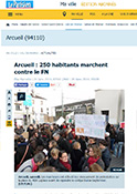 Le Parisien : Arcueil : 250 habitants marchent contre le FN