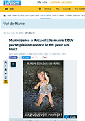 Le Parisien : Municipales à Arcueil : le maire EELV porte plainte contre le FN pour un tract