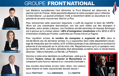 Arcueil Notre Cité (ANC) Juin 2014 Expression des groupes Tribune du Front National (FN)