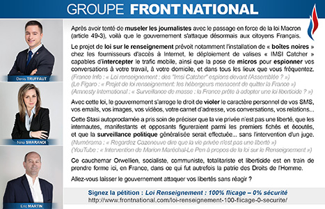 Arcueil Notre Cité (ANC) Mai 2015 Expression des groupes Tribune du Front National (FN)