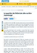 Le Parisien : Le quartier de l’hotel de ville va être réaménagé