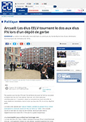 20 minutes : Arcueil: Les élus EELV tournent le dos aux élus FN lors d